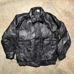 Vintage 2000s Genuine Leather Black Leather Jacket